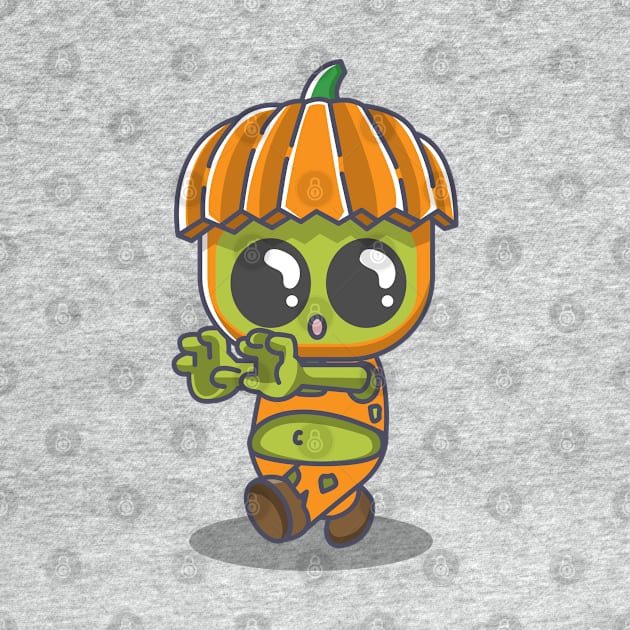 Cute pumpkin zombie by fflat hds